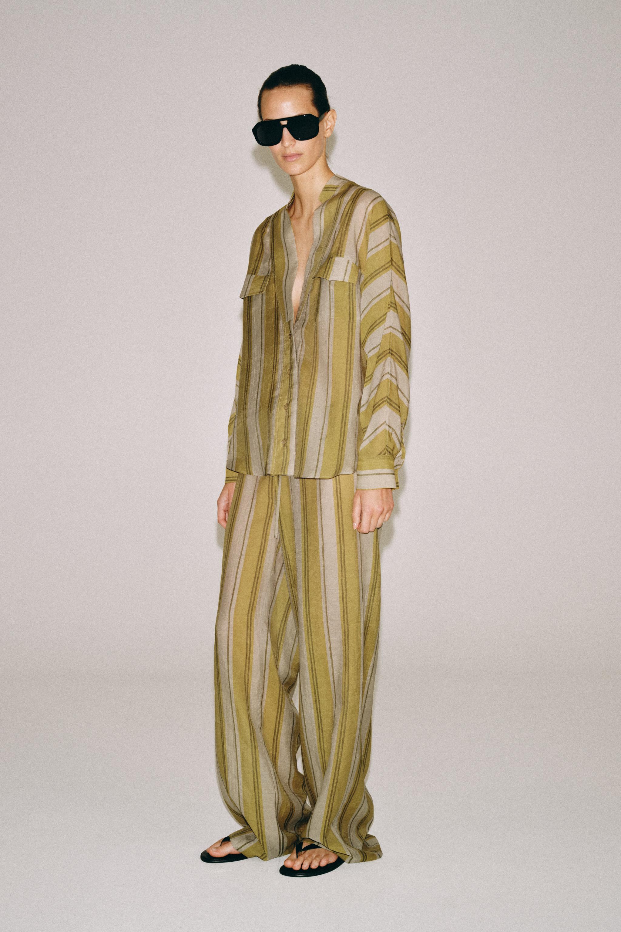 ZW COLLECTION STRIPED TROUSERS